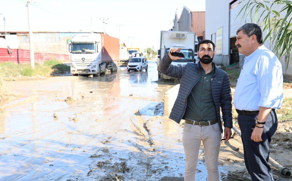 Başkan Yıldız yağış sonrası incelemelerde bulundu