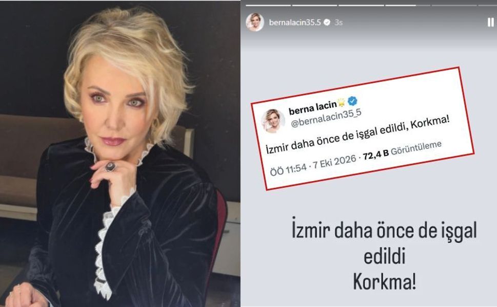 Berna Laçin’in “İzmir daha önce de işgal edildi” paylaşımına soruşturma