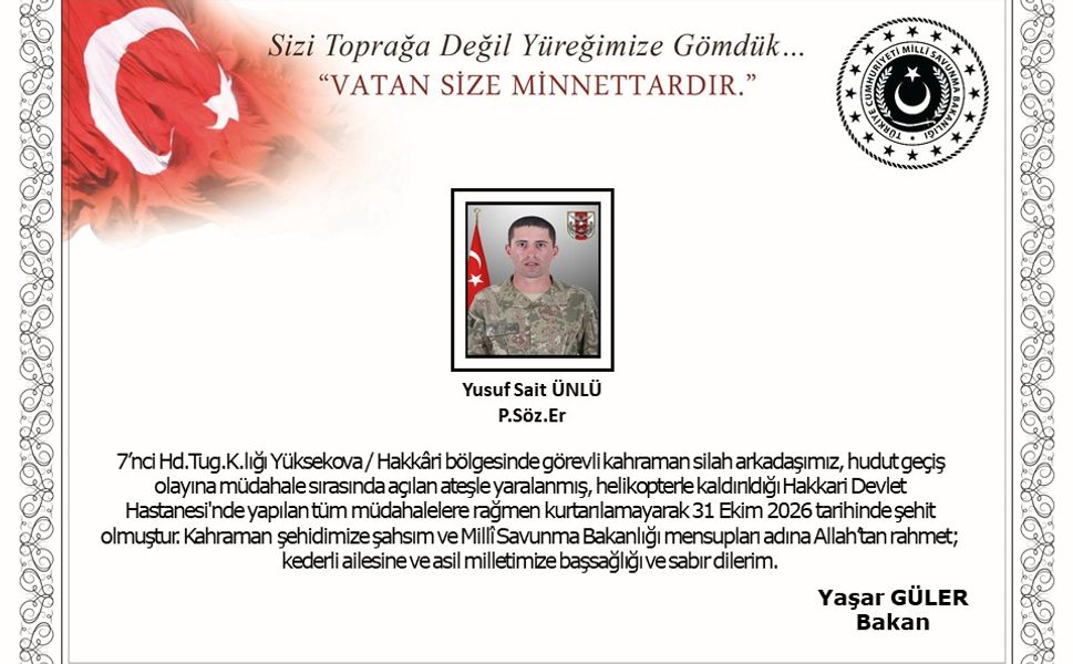 Hakkari'de kaçak geçie müdahalede yaralanan asker şehit oldu