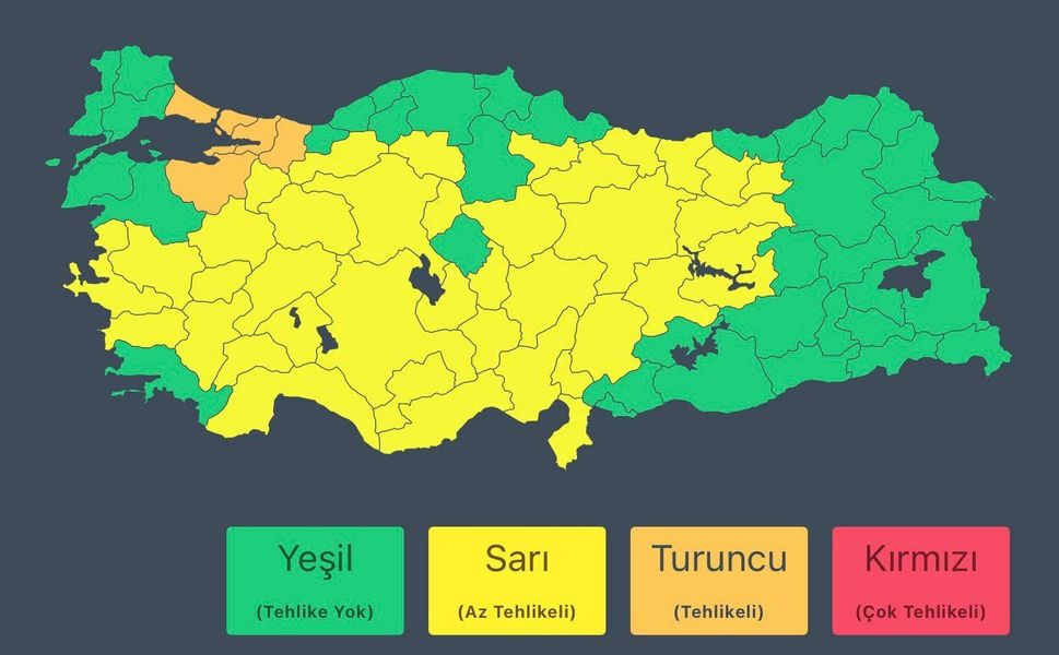 Türkiye genelinde sağanak ve fırtına alarmı