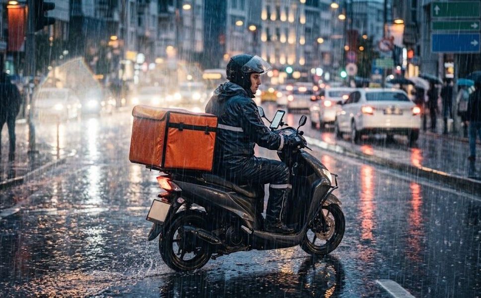 Erol Elçi’den kuryelere yağışlı hava uyarısı