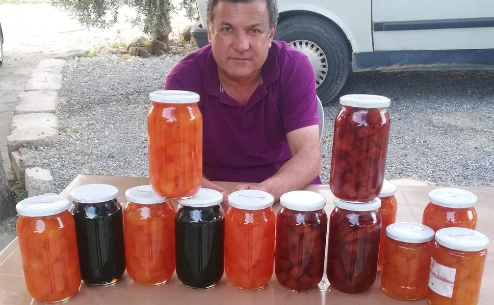 Odun ateşinde yapılan reçellere yoğun ilgi