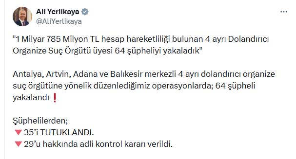 B A K A N Y E R L I K A Y A 4 I L M E R K E Z L I D O L A N D I R I 727632 215015