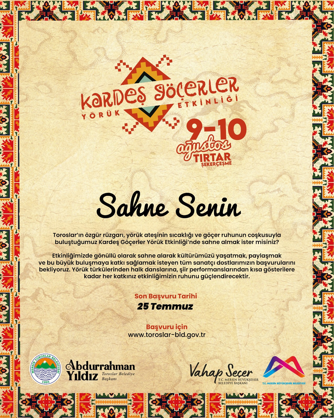 Kardeş Göçerler Yörük Etkinliği Sahne Senin