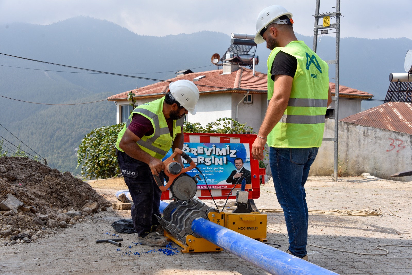 Meski̇, Deği̇rmendere Mahallesi̇’ni̇n İçme Suyu Hattini Yeni̇ledi̇ (1)
