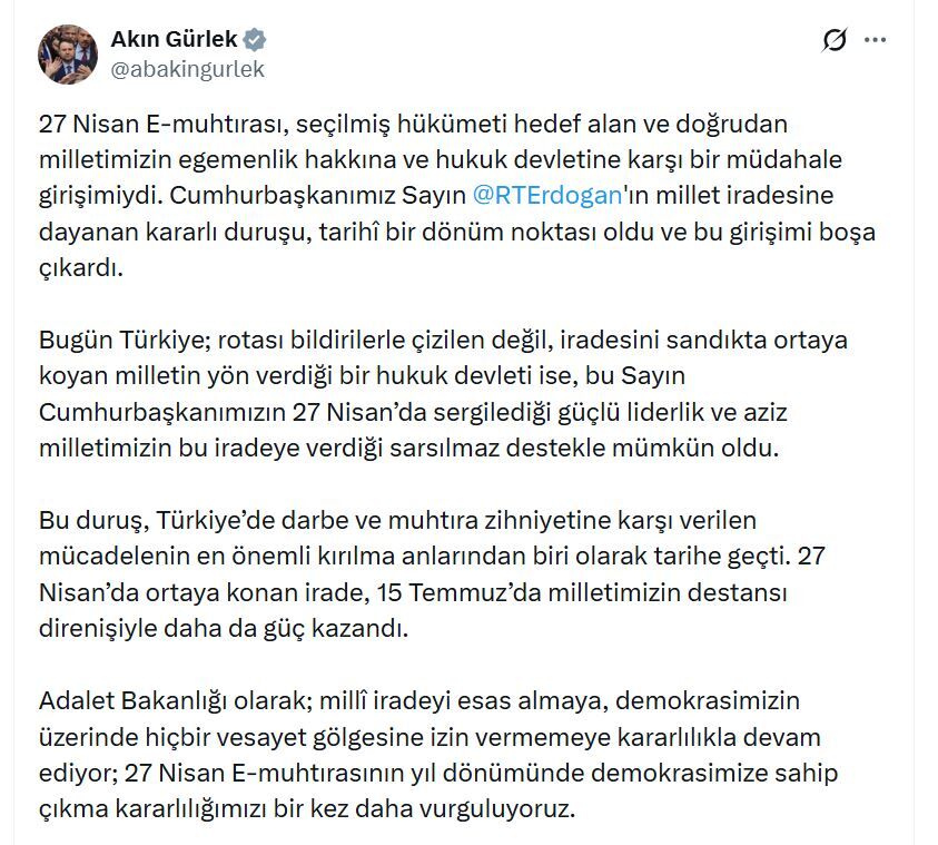 B A K A N G U R L E K T E N 27 N I S A N E M U H T I R A M E 1281399 381264