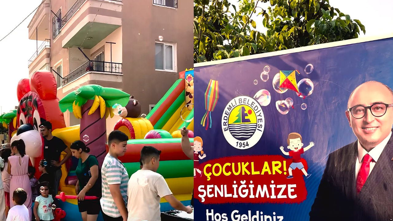 Erdemli'de yaz çocuk şenlikleri coşkusu sürüyor
