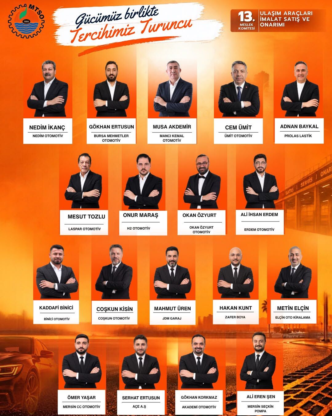 13 Turuncu Liste Mtso