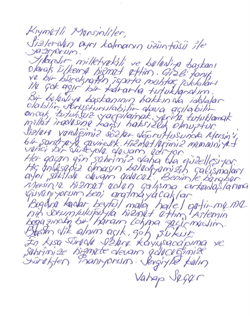 Vahap Sece Rmektubu