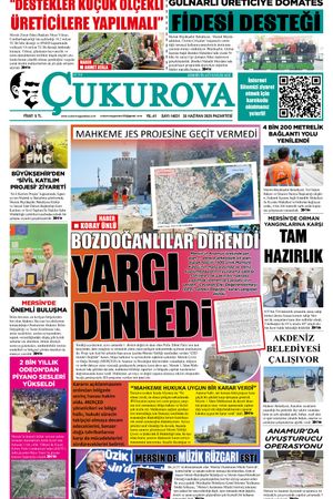 Çukurova Gazetesi 30-06-2025