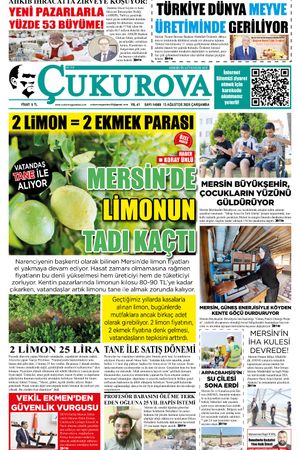 Çukurova Gazetesi 13-08-2025