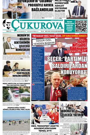 Çukurova Gazetesi 22-09-2025